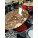 235 x 121 cm Table Tulip Marbre Emperador ovale