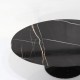 169x111 cm Table Tulip Marbre Noire Guinée ovale