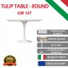 137 cm Tavolo Tulip Marmo Cristallino rotondo