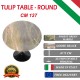 127 cm Tavolo Tulip Marbre Forêt verte ronde