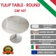 Tavolo Tulip Marbre Statuario ronde