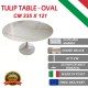 Tavolo Tulip Marmo Statuario ovale
