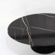 180x105 cm Table Tulip Marbre Noire Guinée ovale