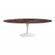 160x85 cm Table Tulip Marbre Noire Guinée ovale