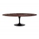 160x85 cm Table Tulip Marbre Noire Guinée ovale