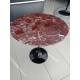 160x85 cm Table Tulip Marbre Noire Guinée ovale