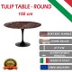 150 cm RONDE TULIP TAFEL ROBIJN ROOD MARMER