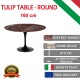 160 cm RONDE TULIP TAFEL ROBIJNROOD MARMER