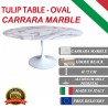 Oval Tulip table - Carrara marble