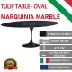 Mesa Tulip Màrmol Marquinia ovalada