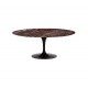 Round Tulip table - Ruby red marble